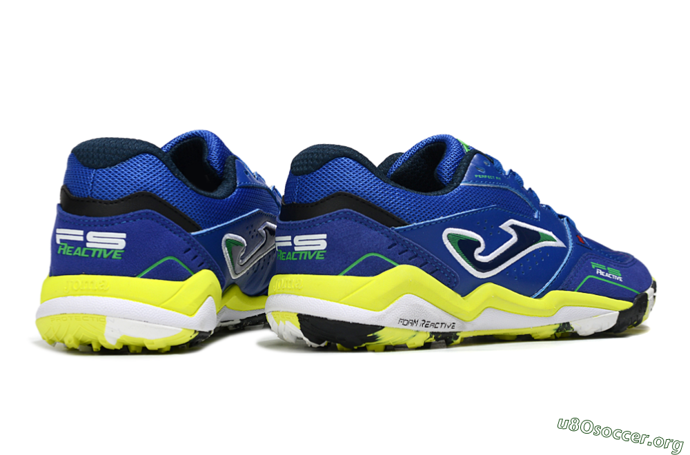 Joma Top Flex IC Football Shoes - Blue/Vibrant Yellow/Electric Green 6