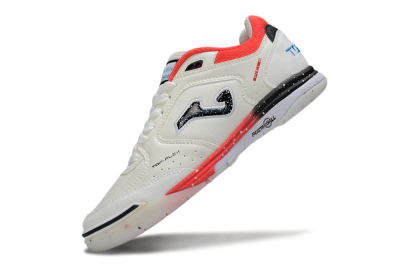 Joma Top Flex IC Football Shoes - White/Vibrant Red/Black