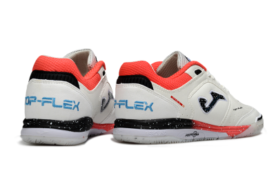 Joma Top Flex IC Football Shoes - White/Vibrant Red/Black