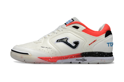 Joma Top Flex IC Football Shoes - White/Vibrant Red/Black