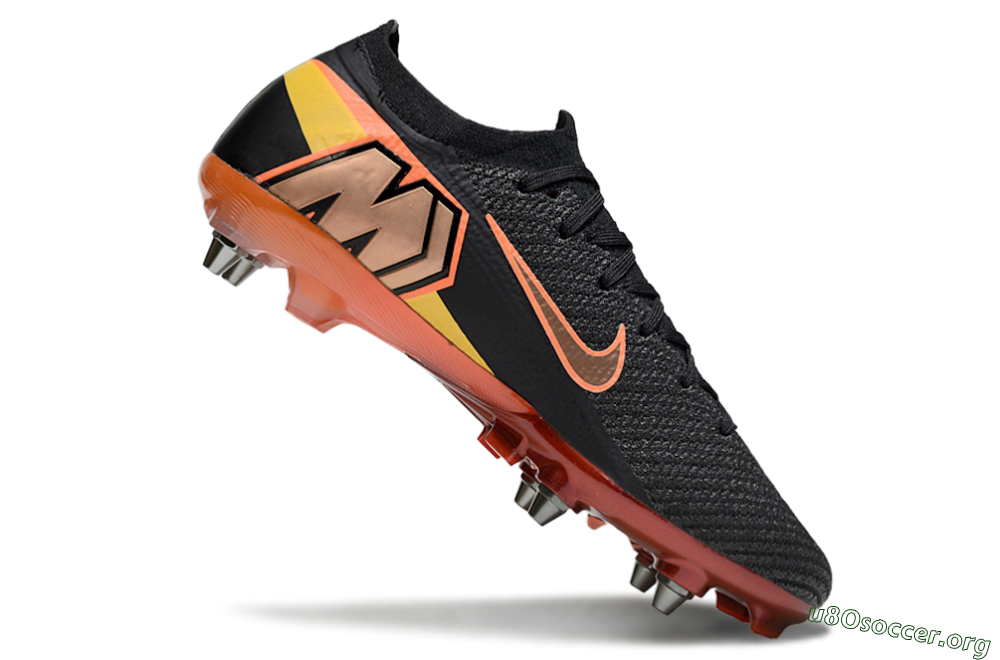Nike Air Zoom Mercurial Vapor 16 Elite SG Football Boots - Black/Vibrant Orange/Crimson Red 4