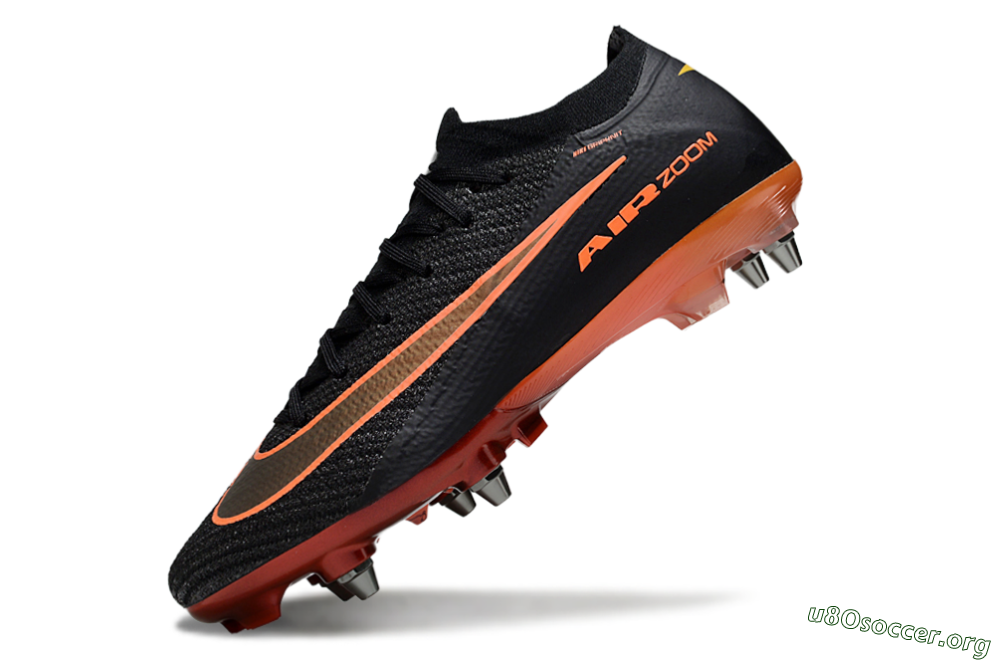 Nike Air Zoom Mercurial Vapor 16 Elite SG Football Boots - Black/Vibrant Orange/Crimson Red 5