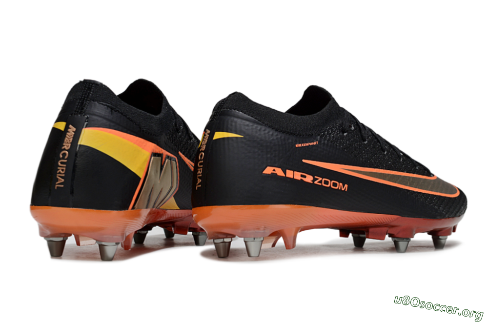 Nike Air Zoom Mercurial Vapor 16 Elite SG Football Boots - Black/Vibrant Orange/Crimson Red 6