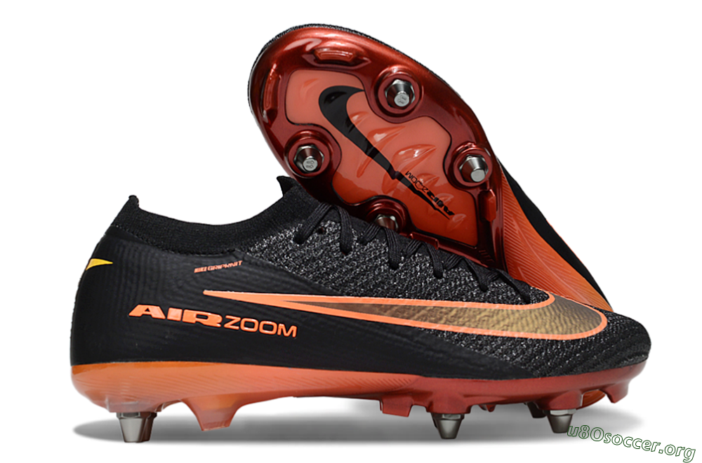 Nike Air Zoom Mercurial Vapor 16 Elite SG Football Boots - Black/Vibrant Orange/Crimson Red 2