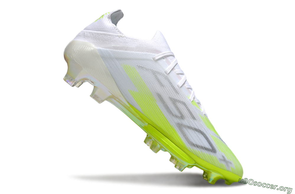 Adidas F50 Lightstrike Pro FG Football Boots - White/Lime Burst/Pure White 4