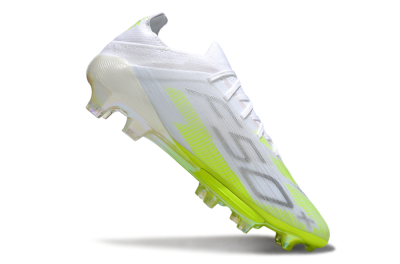 Adidas F50 Lightstrike Pro FG Football Boots - White/Lime Burst/Pure White