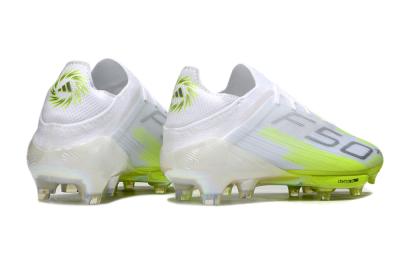 Adidas F50 Lightstrike Pro FG Football Boots - White/Lime Burst/Pure White
