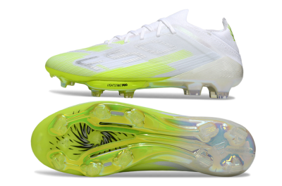 Adidas F50 Lightstrike Pro FG Football Boots - White/Lime Burst/Pure White
