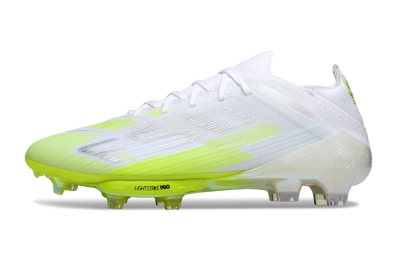 Adidas F50 Lightstrike Pro FG Football Boots - White/Lime Burst/Pure White