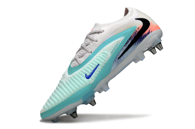 Nike Phantom 6 Low Elite SG Football Boots - White/Aqua Breeze/Pink Peach