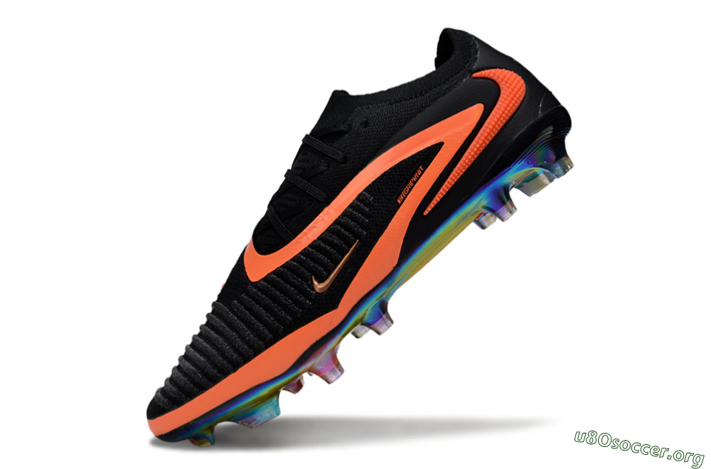 Nike Phantom 6 Low Elite FG Football Boots - Black/Vibrant Orange/Rainbow Hues 5