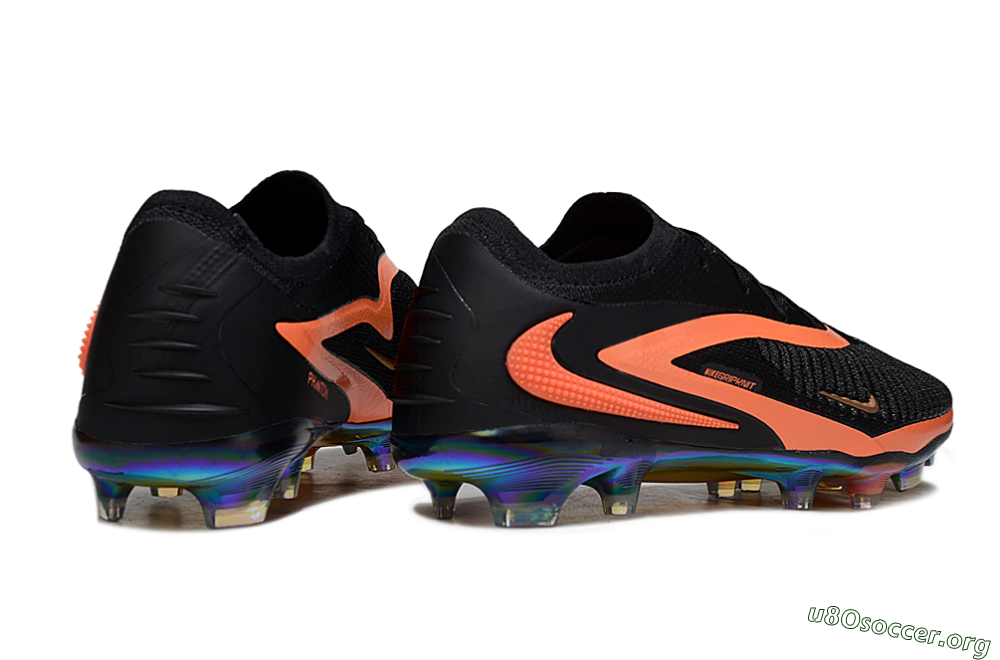 Nike Phantom 6 Low Elite FG Football Boots - Black/Vibrant Orange/Rainbow Hues 6