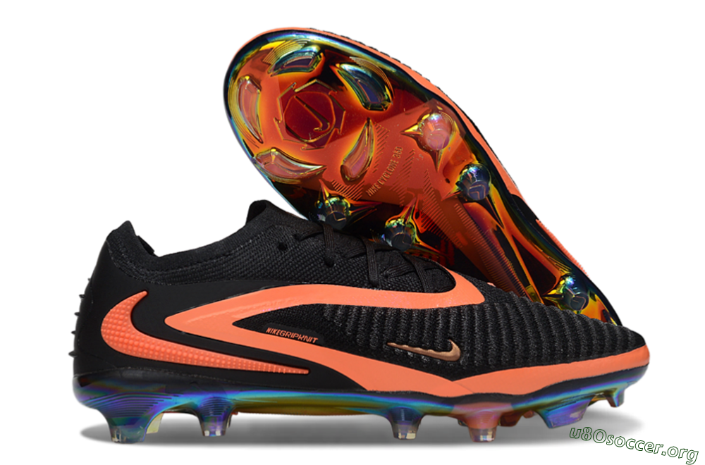 Nike Phantom 6 Low Elite FG Football Boots - Black/Vibrant Orange/Rainbow Hues 2