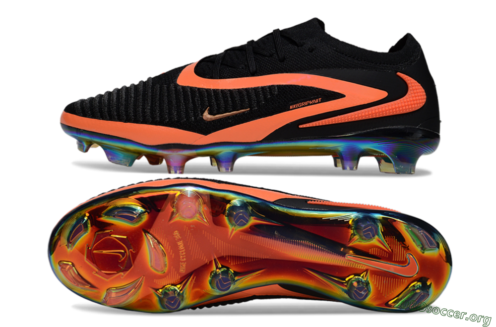 Nike Phantom 6 Low Elite FG Football Boots - Black/Vibrant Orange/Rainbow Hues 1