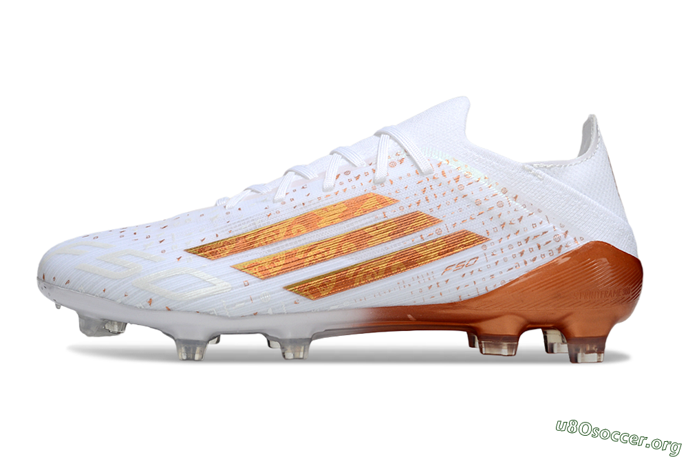 Adidas F50 Pro FG Football Boots - White/Metallic Copper/Solar Red 3