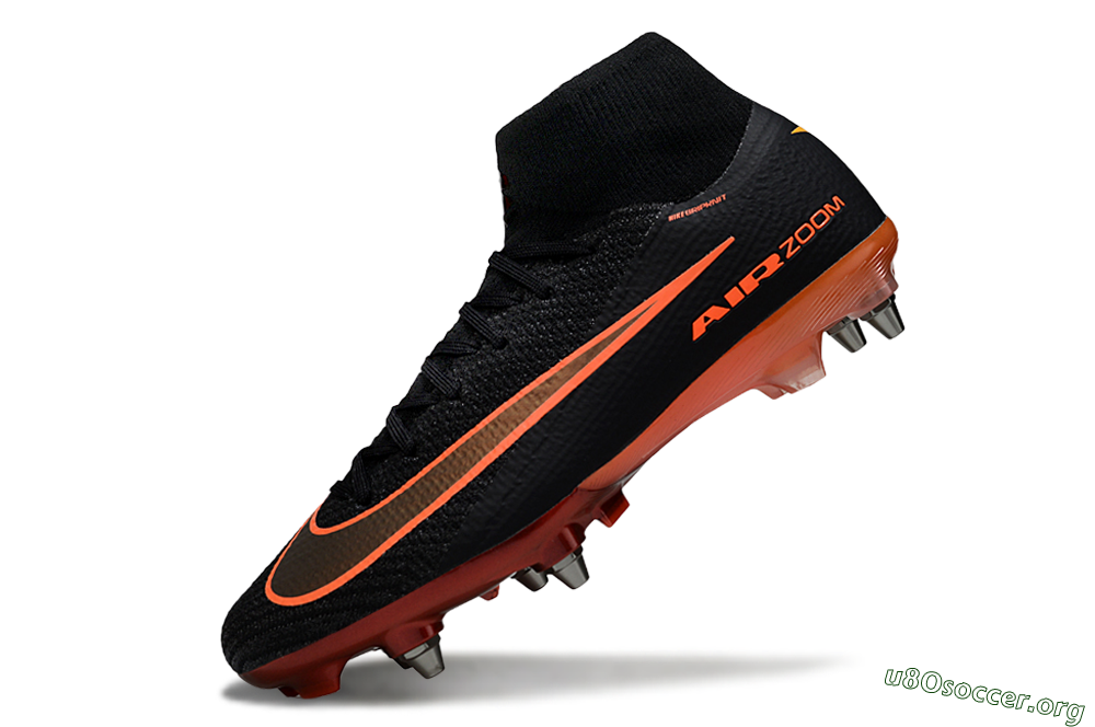 Nike Air Zoom Mercurial Superfly 10 Elite SG Football Boots - Black/Burnt Orange/Shiny Red 5