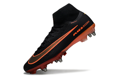 Nike Air Zoom Mercurial Superfly 10 Elite SG Football Boots - Black/Burnt Orange/Shiny Red
