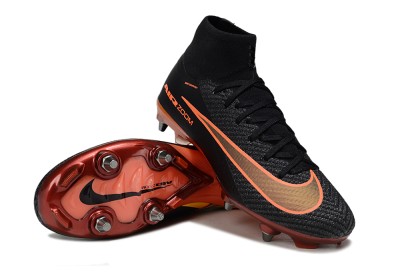 Nike Air Zoom Mercurial Superfly 10 Elite SG Football Boots - Black/Burnt Orange/Shiny Red