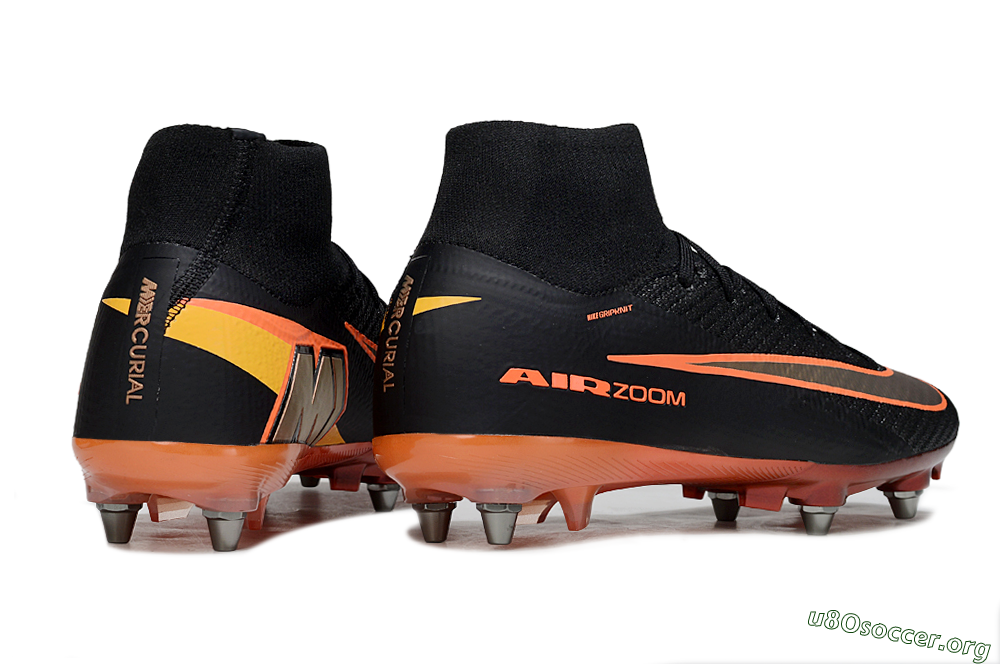 Nike Air Zoom Mercurial Superfly 10 Elite SG Football Boots - Black/Burnt Orange/Shiny Red 6