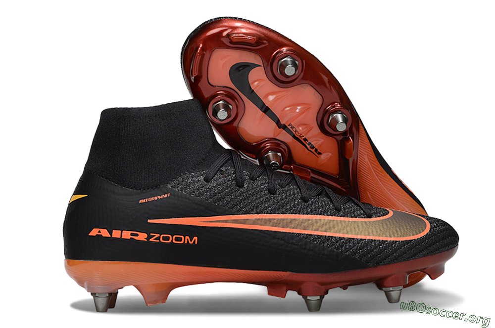 Nike Air Zoom Mercurial Superfly 10 Elite SG Football Boots - Black/Burnt Orange/Shiny Red 2