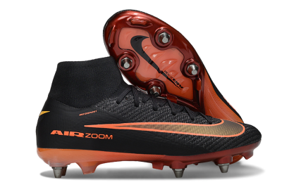 Nike Air Zoom Mercurial Superfly 10 Elite SG Football Boots - Black/Burnt Orange/Shiny Red