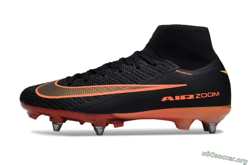 Nike Air Zoom Mercurial Superfly 10 Elite SG Football Boots - Black/Burnt Orange/Shiny Red 3