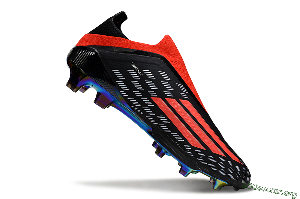 Adidas F50 Lightstrike Pro Laceless FG Football Boots - Black/Fiery Red/Rainbow Hues 4