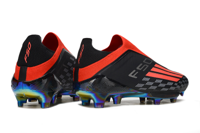 Adidas F50 Lightstrike Pro Laceless FG Football Boots - Black/Fiery Red/Rainbow Hues