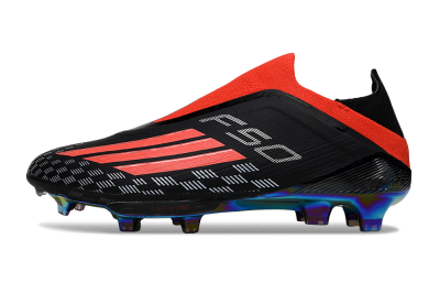Adidas F50 Lightstrike Pro Laceless FG Football Boots - Black/Fiery Red/Rainbow Hues