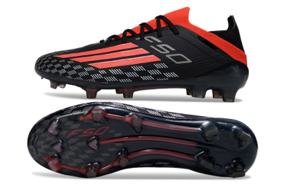 Adidas F50 Pro FG Football Boots - Black/Vibrant Red/Stealth Black