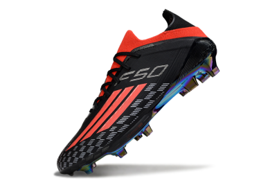 Adidas F50 Lightstrike Pro FG Football Boots - Black/Fiery Red/Neon Blue