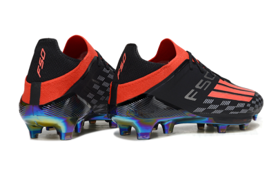 Adidas F50 Lightstrike Pro FG Football Boots - Black/Fiery Red/Neon Blue