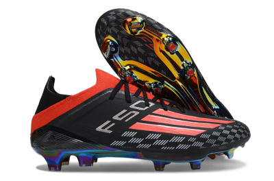 Adidas F50 Lightstrike Pro FG Football Boots - Black/Fiery Red/Neon Blue