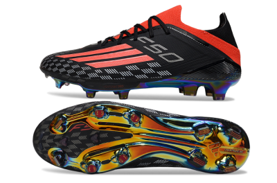 Adidas F50 Lightstrike Pro FG Football Boots - Black/Fiery Red/Neon Blue