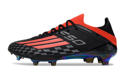 Adidas F50 Lightstrike Pro FG Football Boots - Black/Fiery Red/Neon Blue