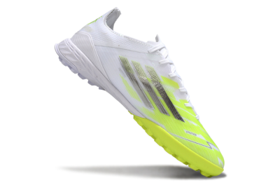 Adidas F50 Pro TF Football Shoes - White/Lime Burst/Neon Glow