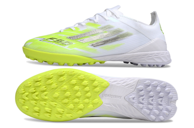Adidas F50 Pro TF Football Shoes - White/Lime Burst/Neon Glow