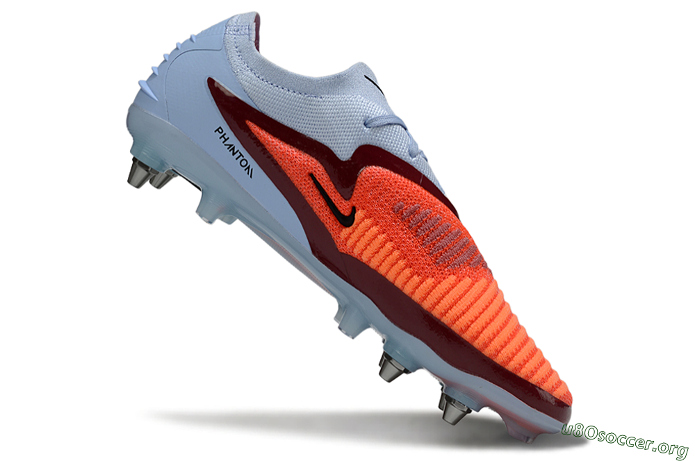 Nike Phantom 6 Low Elite SG Football Boots - Orange/Crimson Red/Sky Blue 4