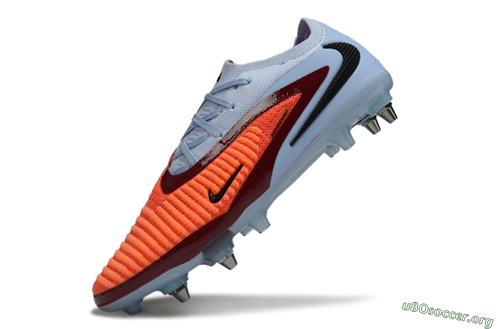 Nike Phantom 6 Low Elite SG Football Boots - Orange/Crimson Red/Sky Blue 5