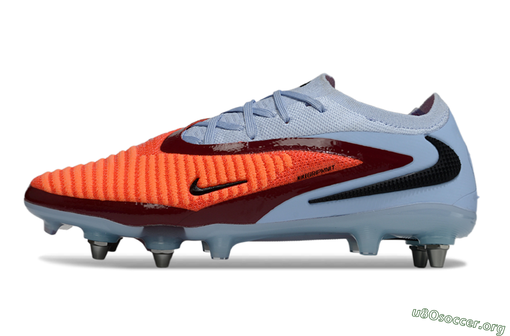 Nike Phantom 6 Low Elite SG Football Boots - Orange/Crimson Red/Sky Blue 3