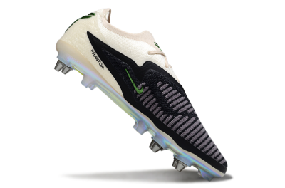 Nike Phantom 6 Low Elite SG Football Boots - Black/Lime Green/Ivory White