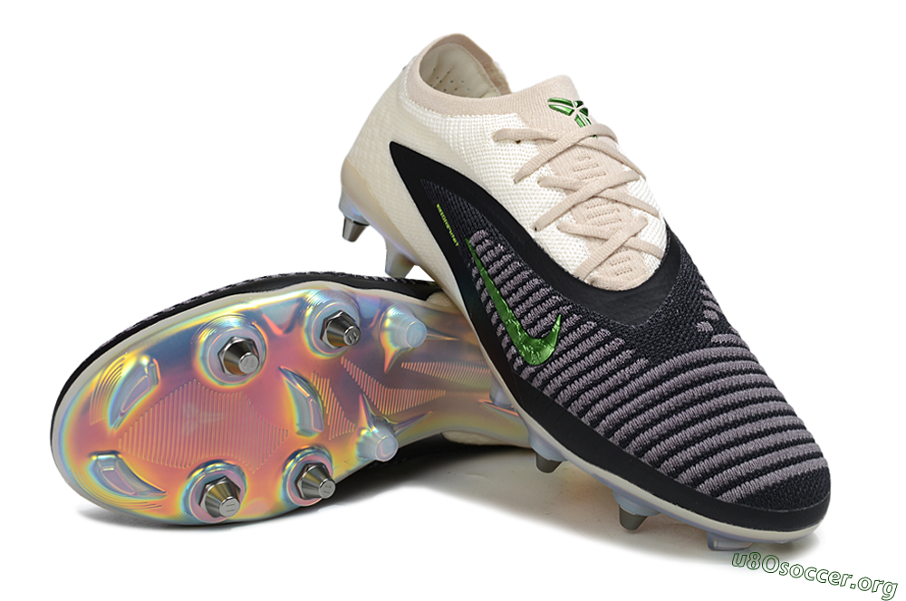 Nike Phantom 6 Low Elite SG Football Boots - Black/Lime Green/Ivory White 0