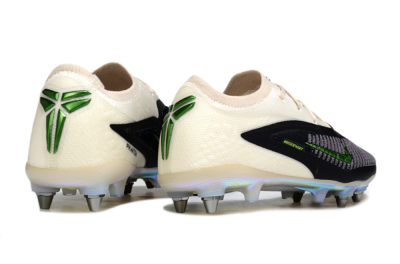 Nike Phantom 6 Low Elite SG Football Boots - Black/Lime Green/Ivory White
