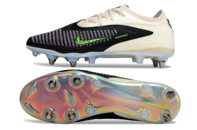 Nike Phantom 6 Low Elite SG Football Boots - Black/Lime Green/Ivory White