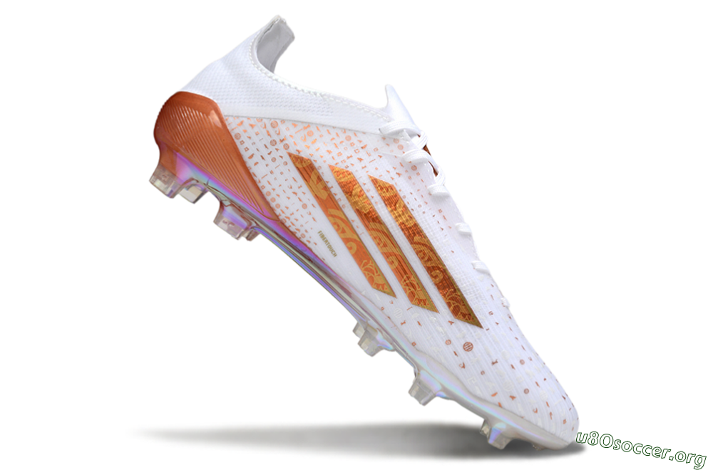 Adidas F50 Pro FG Football Boots - White/Shimmering Orange/Metallic Rose 4