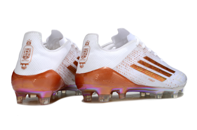 Adidas F50 Pro FG Football Boots - White/Shimmering Orange/Metallic Rose