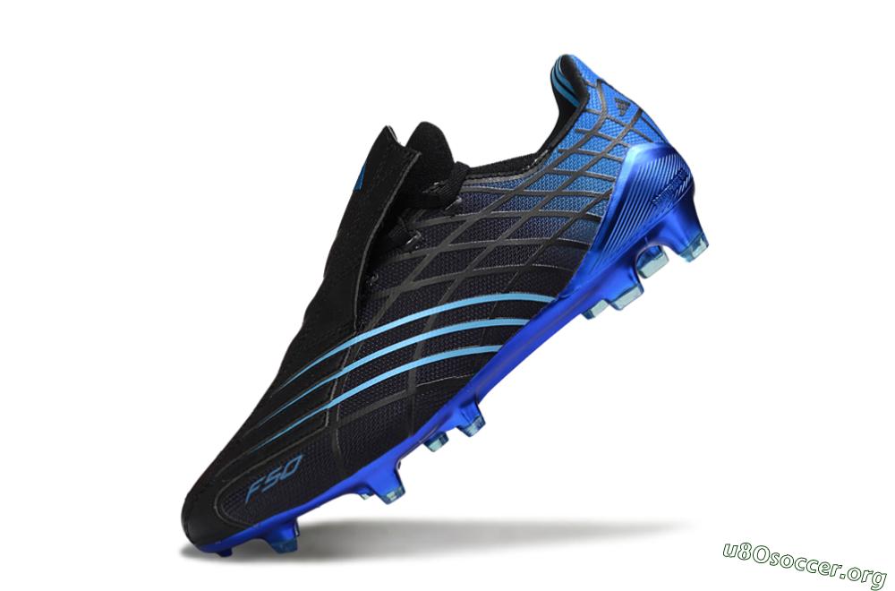 Adidas F50 Pro FG Football Boots - Black/Electric Blue/Stealth Black 5