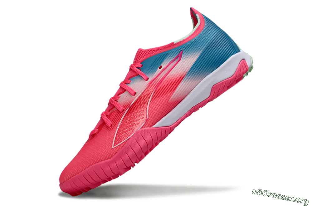 Puma Ultra Ultimate TF Football Shoes - Pink/Coral Pink/Turquoise Blue 5