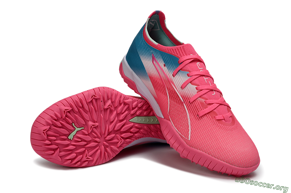Puma Ultra Ultimate TF Football Shoes - Pink/Coral Pink/Turquoise Blue 0