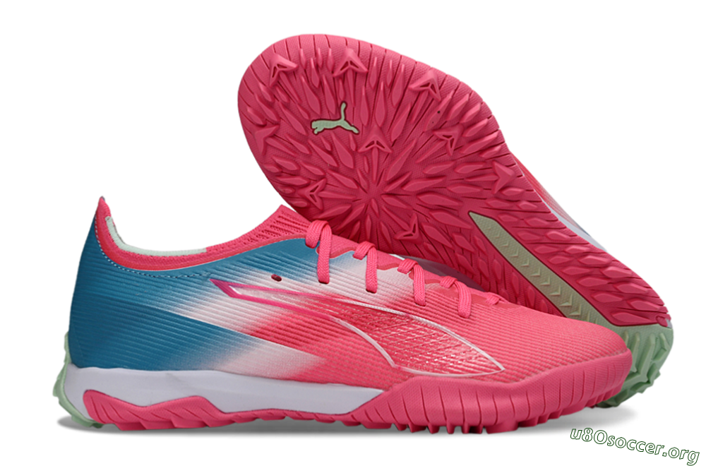 Puma Ultra Ultimate TF Football Shoes - Pink/Coral Pink/Turquoise Blue 2